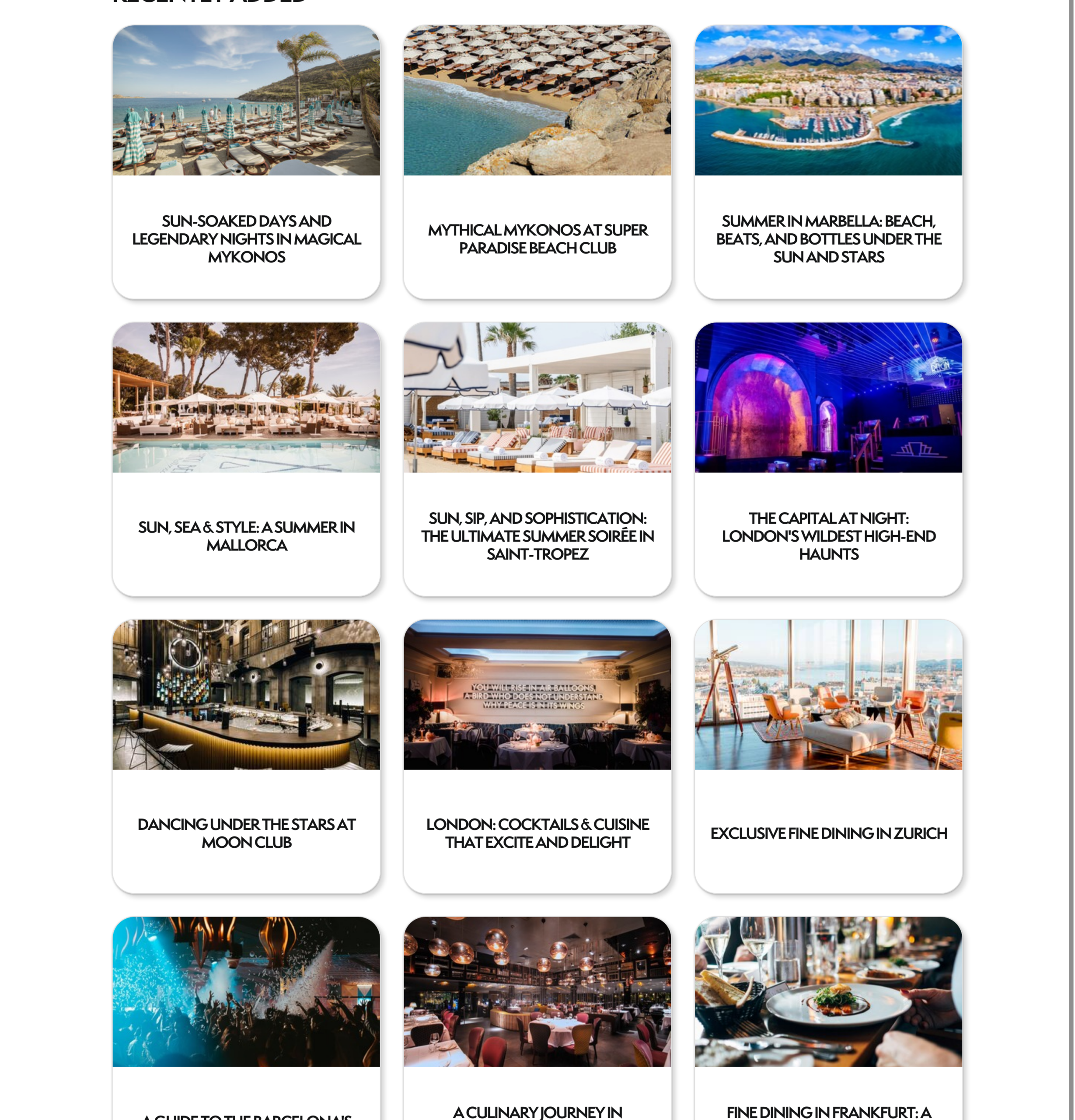 Editorialstoriesgrid, travelandnightlifefeaturesacross12+destinations