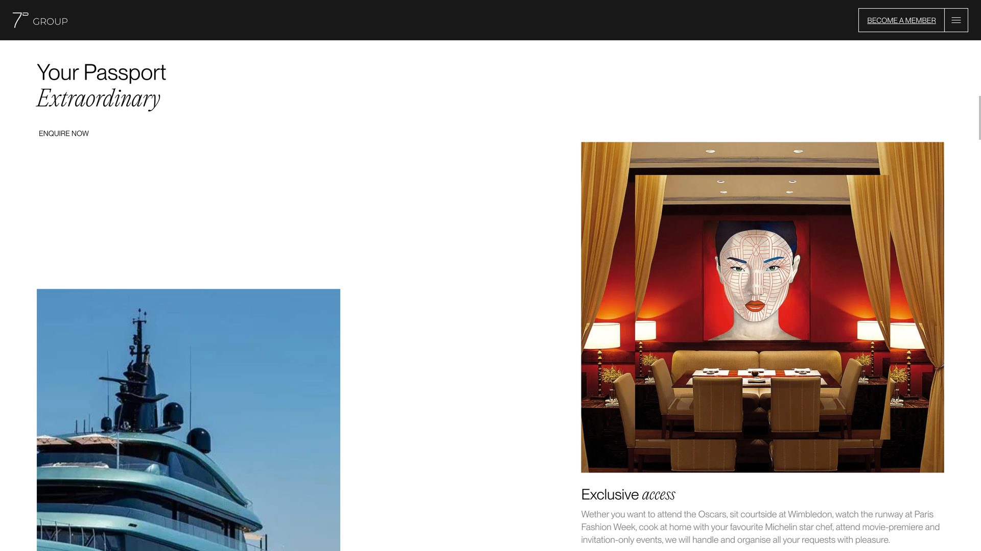 7D Group Website website, desktop view 2