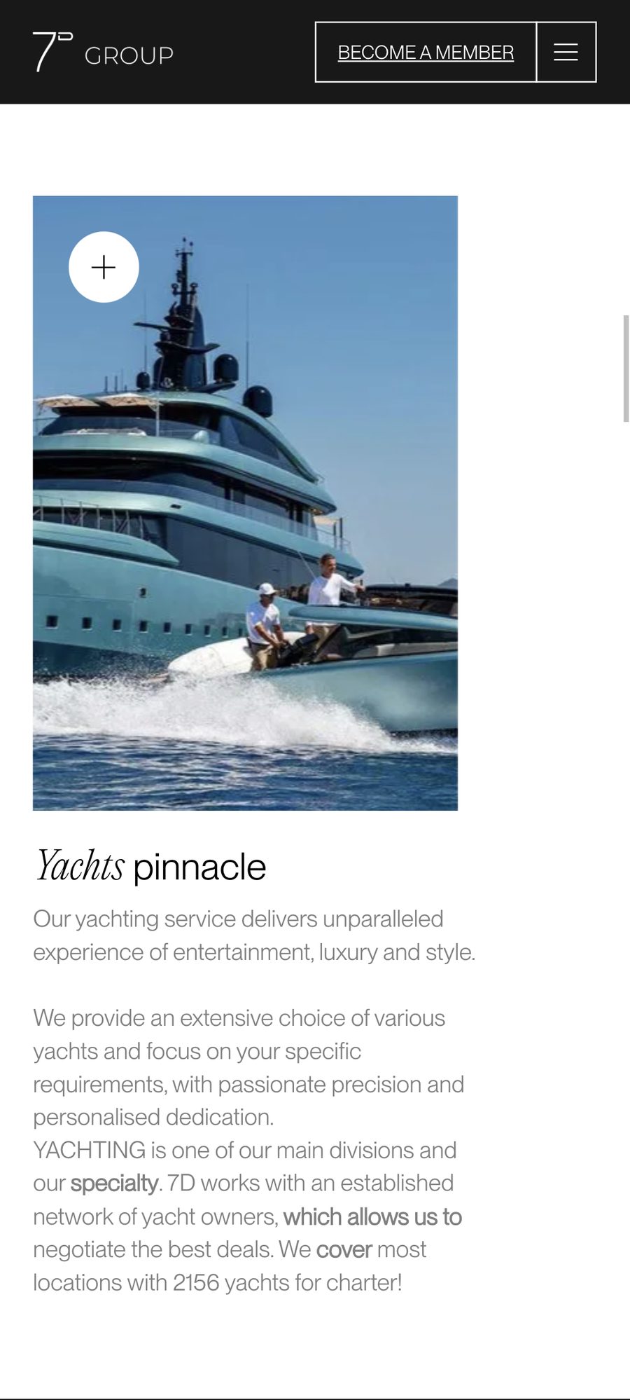 7D Group Website website, mobile view 6