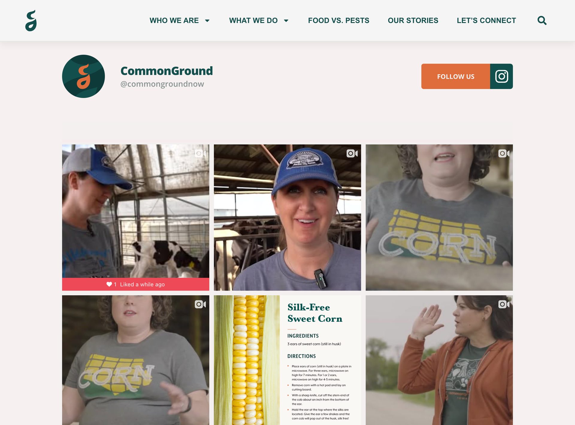 Web stranica CommonGrounda, desktop prikaz 2