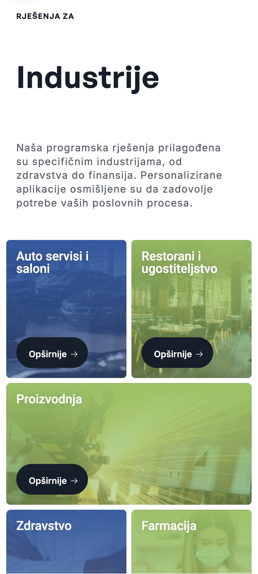 Web stranica Infoneta, mobilni prikaz 6