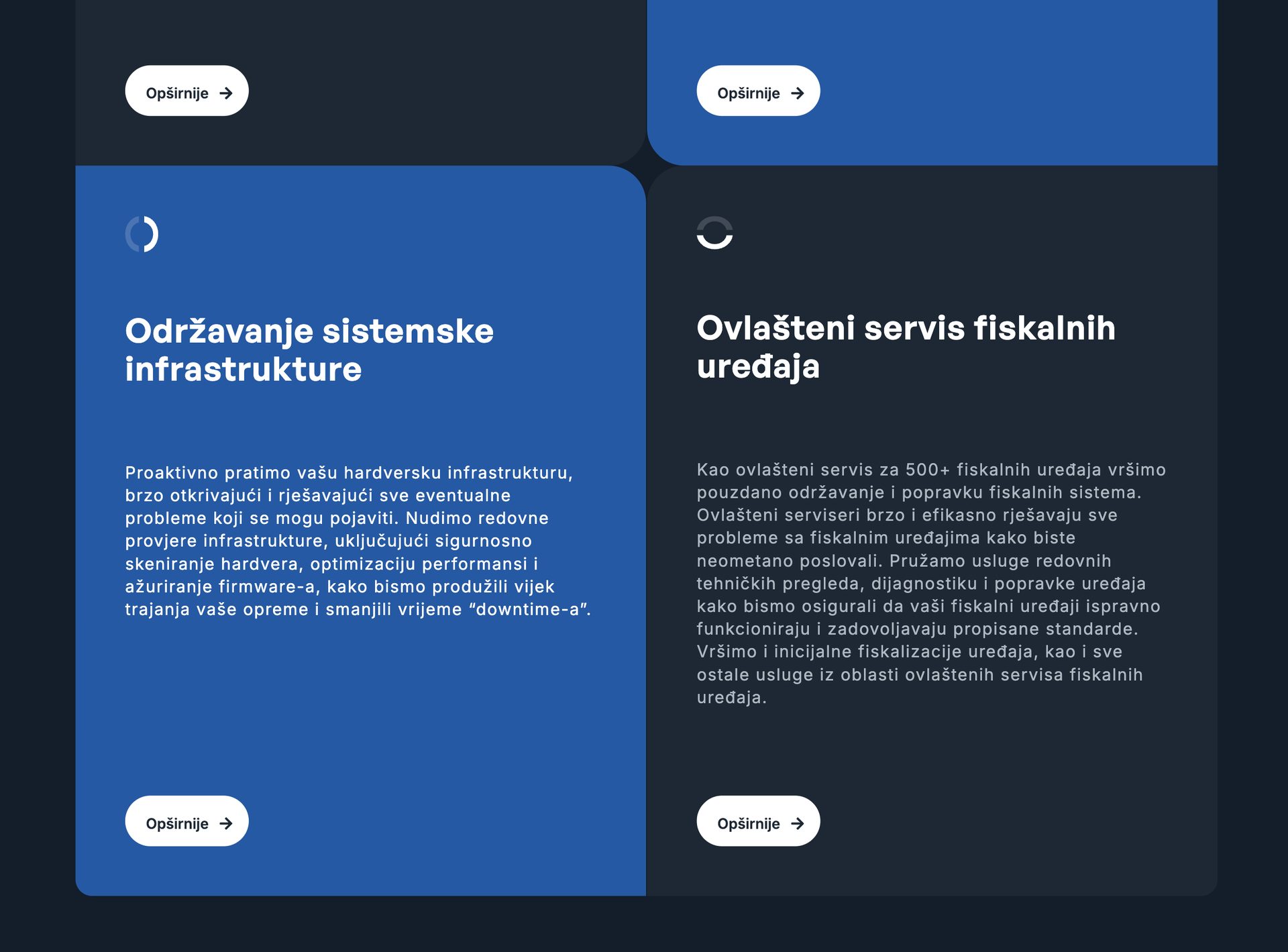 Web stranica Infoneta, desktop prikaz 8