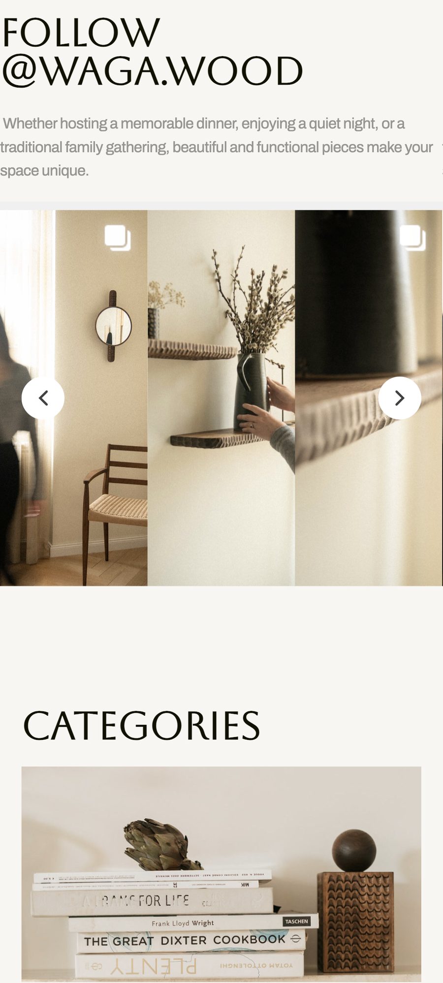 WAGA website, mobile view 9