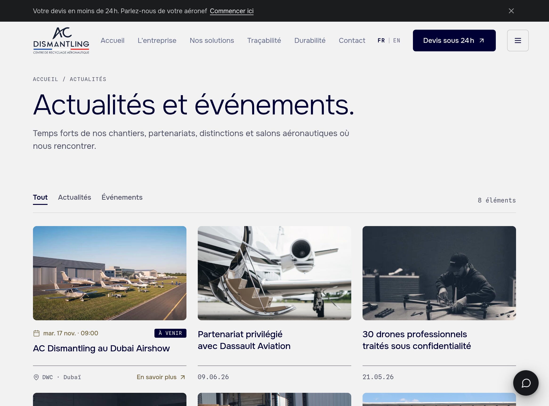 News and events page