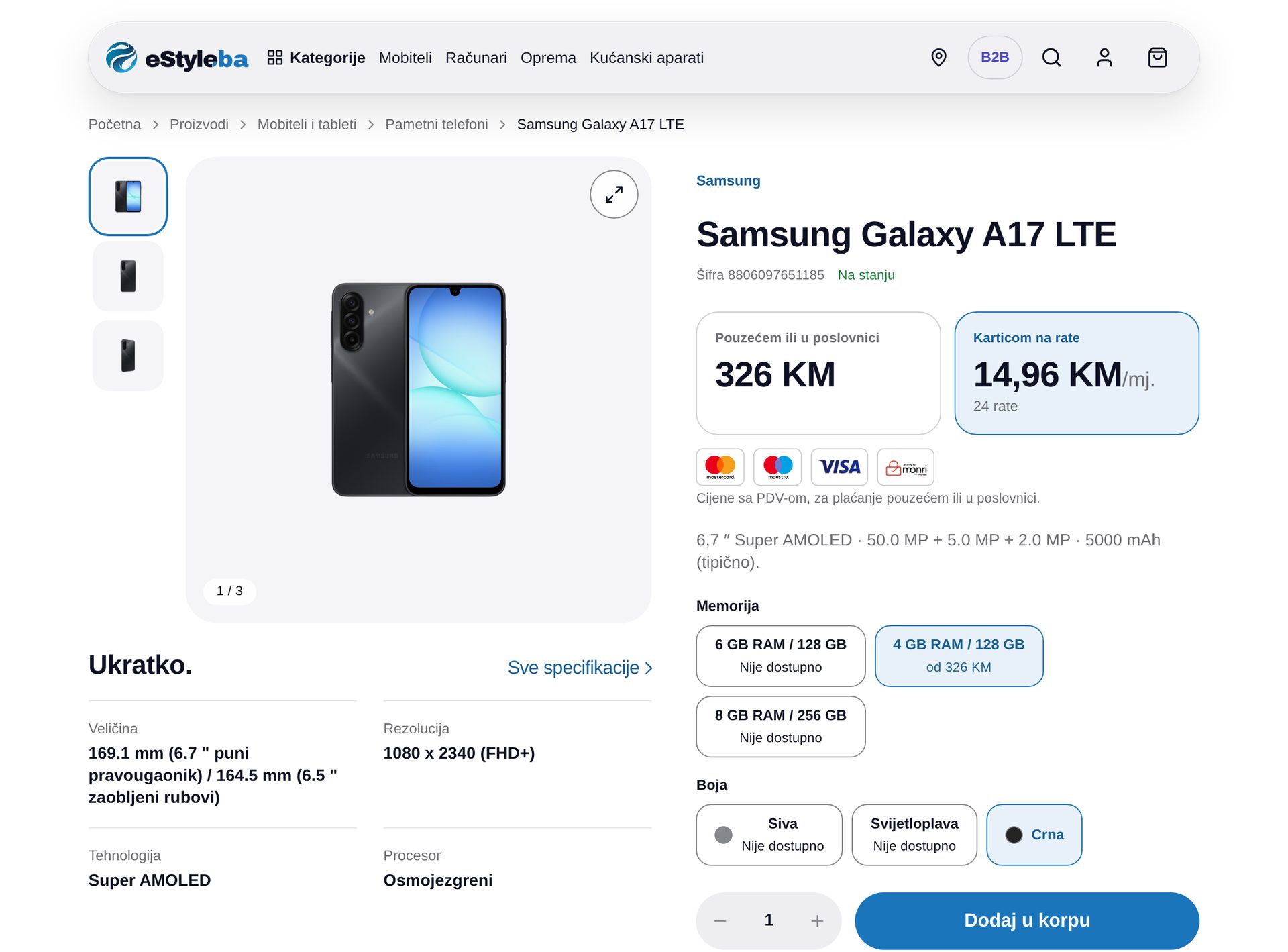 Mega menu with categories and top brands