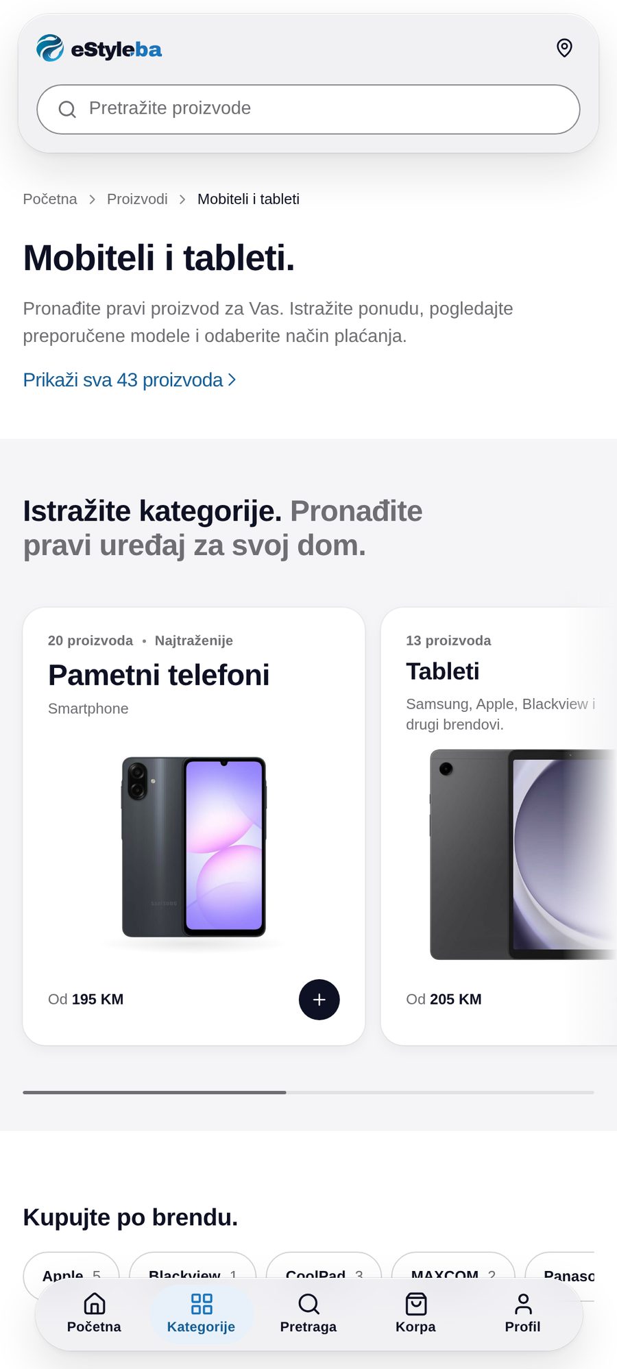 Variant picker, installments and store availability on mobile