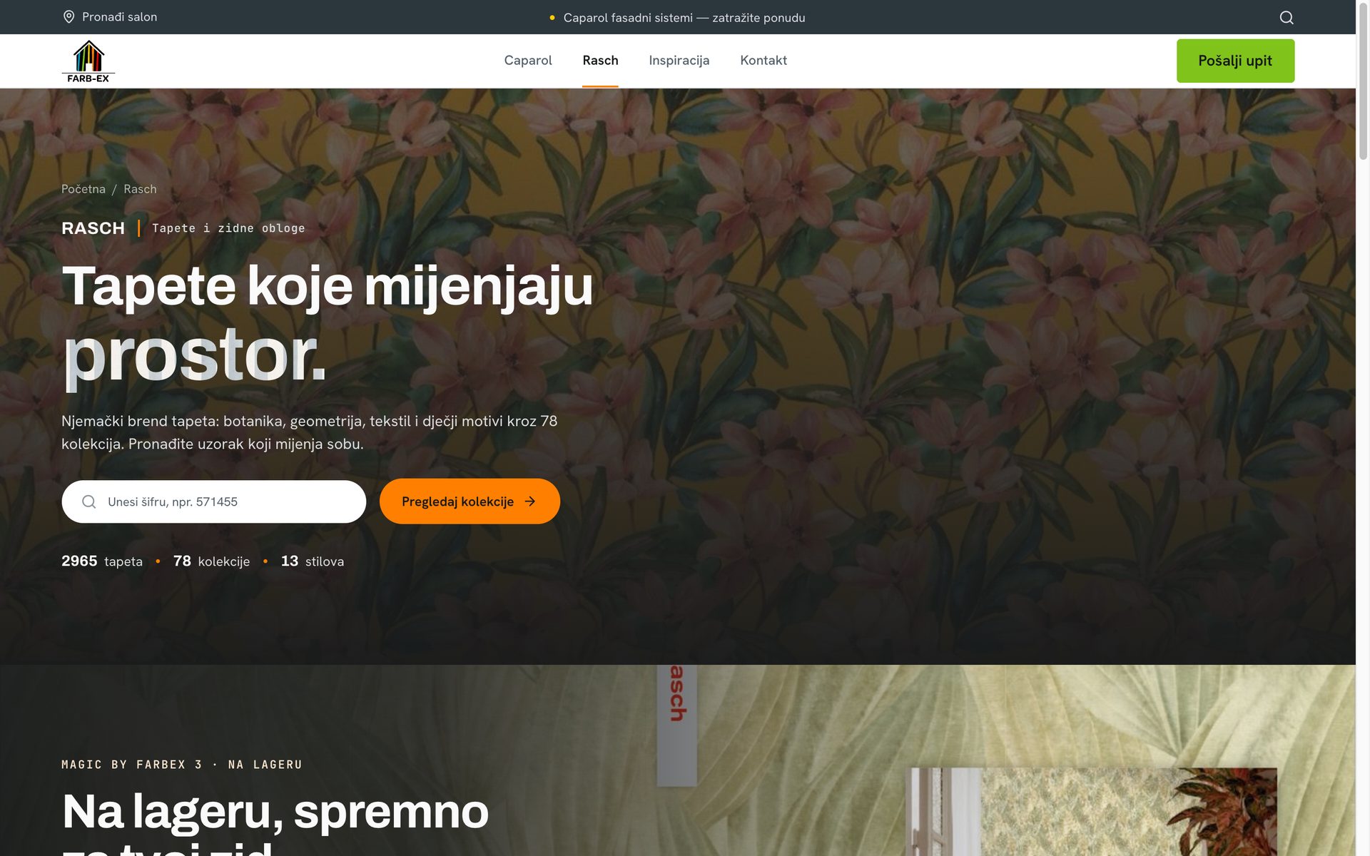 Rasch wallpaper hub with code search and collection browsing